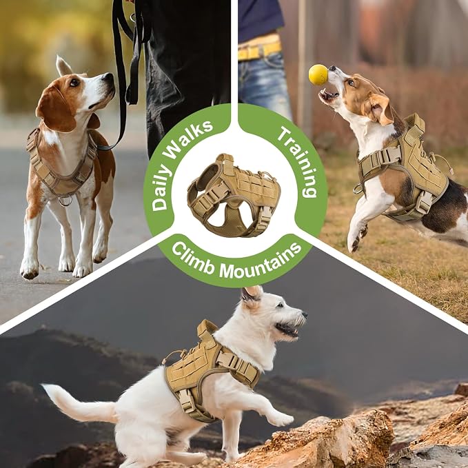 WINGOIN Tactical Dog Harness for Small Dogs, Heavy Duty No Pull Harness - Image 6