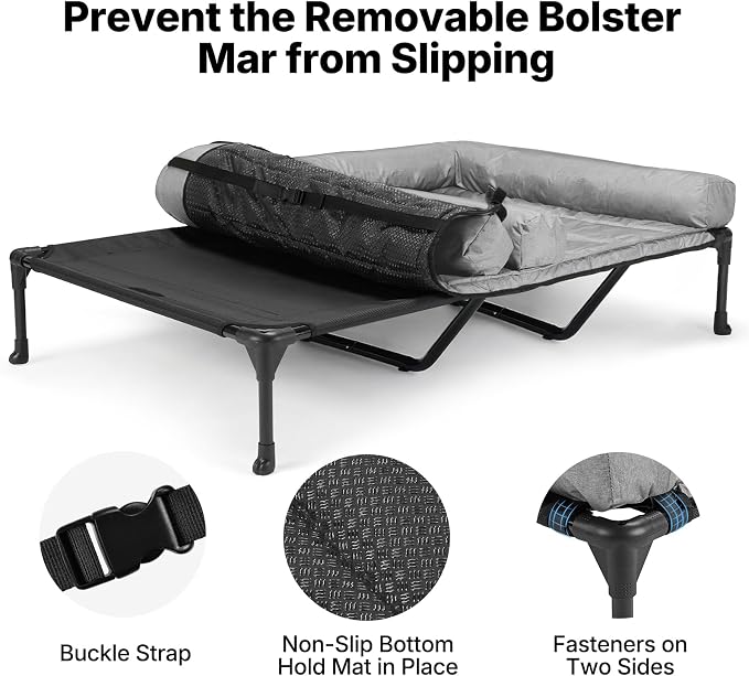 Veehoo Cooling Raised Dog Beds + Waterproof Double Dog Bed Cushion - Image 4