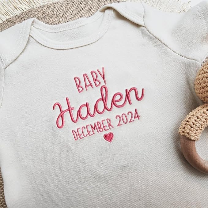 COUPLEHOODIES Personalized Baby Onesie Bodysuit – Custom Embroidery Gift - Image 4