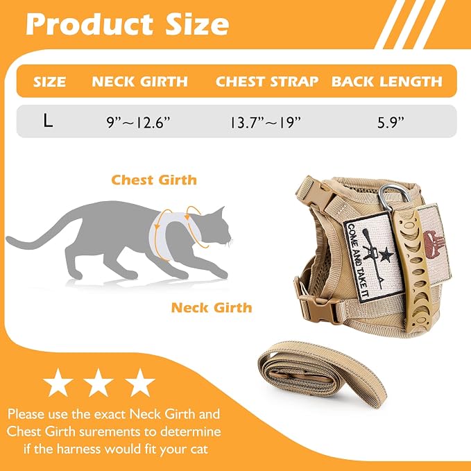 Tactical Cat Harness and Leash Set - Image 6