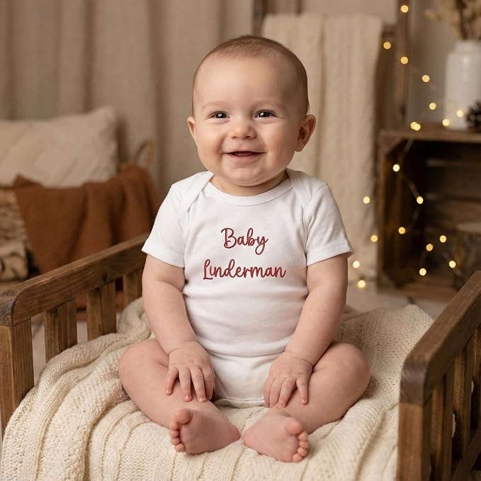 COUPLEHOODIES Personalized Baby Onesie Bodysuit – Custom Embroidery Gift - Image 3