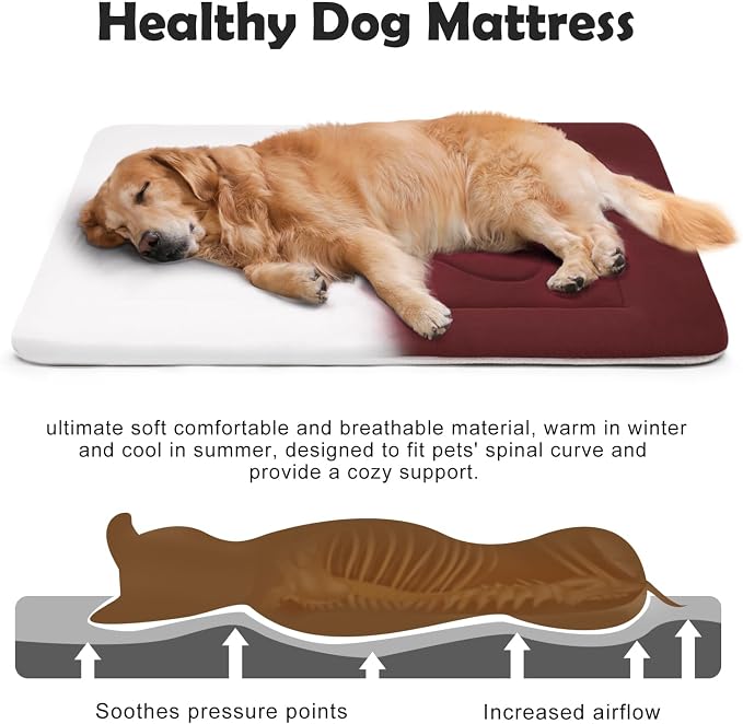 JoicyCo Medium Dog Bed Crate Mat 36 in Non-Slip Washable Soft Mattress Kennel - Image 3