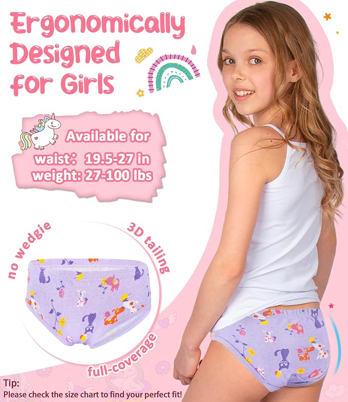 Girls and Toddlers 100% Cotton Underwear Tagless Soft Panties Size 2-3T - Image 5
