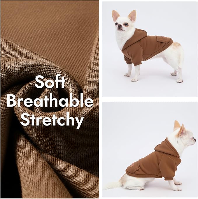 1 Pack Dog Hoodie Warm Hood Dog Sweater Cold Weather Small Dogs Sweatshirt - Image 4