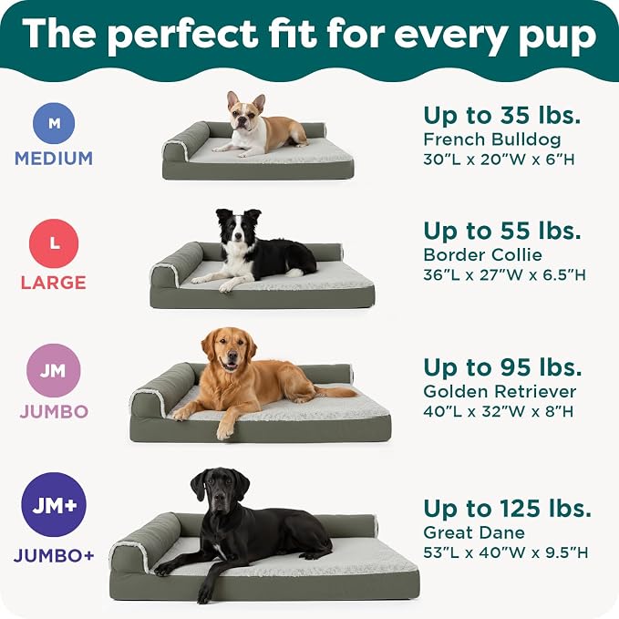 Furhaven Orthopedic Dog Bed for Large/Medium Dogs w/ Removable Bolsters & - Image 6
