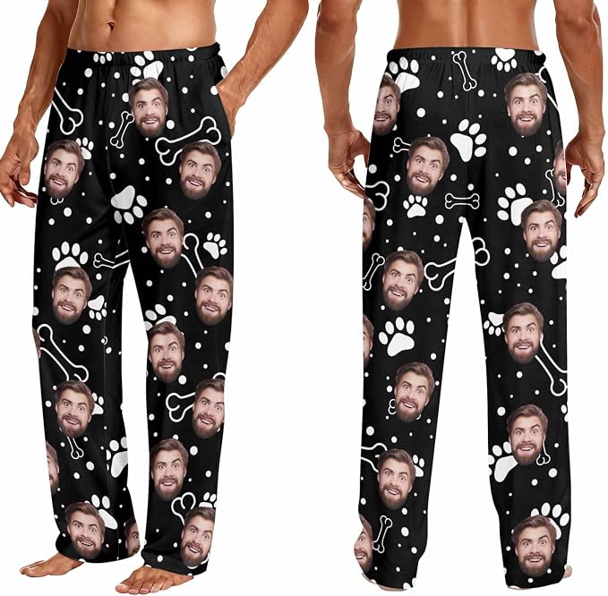 Custom Couple Pajama Pants Sock - Image 3