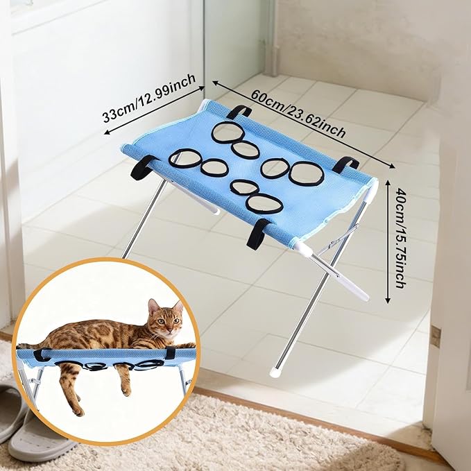 Grooming Pet Bath Stand Mesh Bathing Station, Blue - Image 5