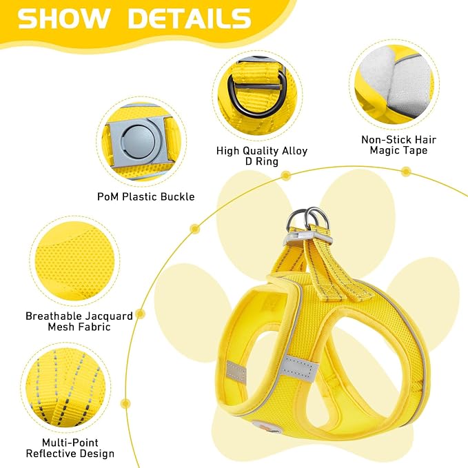 Soft Mesh Dog Harness and Leash Set, No Pull Puppy Harness and Leash Set - Image 2
