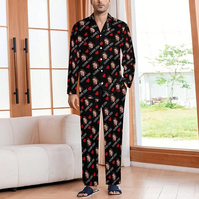 Custom Face Pajamas for Women Men, Personalized Dog Cat Pet Pajamas Set - Image 4