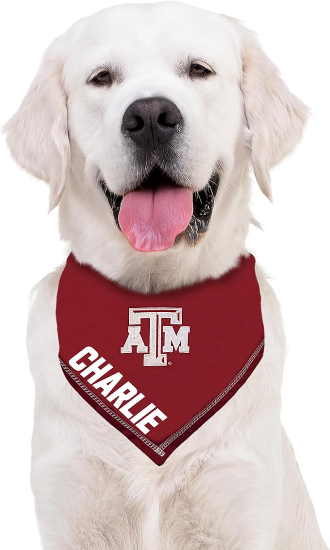 Pets First NCAA Texas A&M Aggies Personalized Tie Around Bandana - Image 3