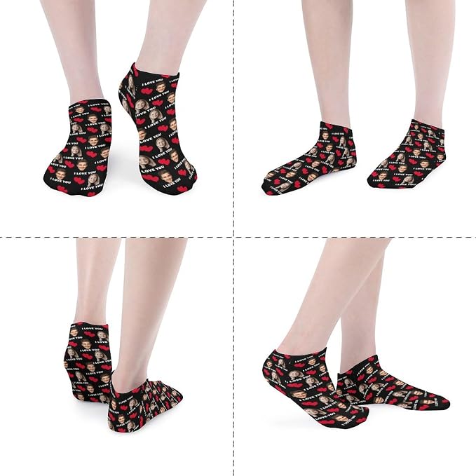 Personalized Ankle Socks with Face Custom Photo Socks Low Cut Ankle Socks - Image 2