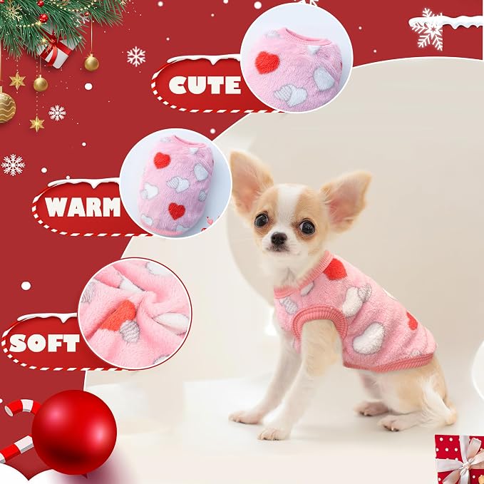 2 Pieces Dog Sweater for Small Dogs Teacup Dog Clothes for Extra Small Dogs - Image 3