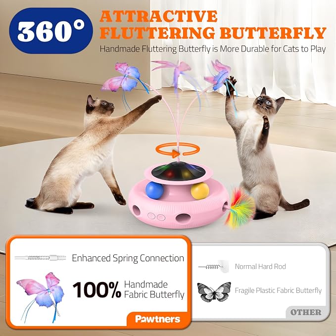 Pawtners Interactive Cat Toy 4 in 1 Automatic Cat Toy - Image 3