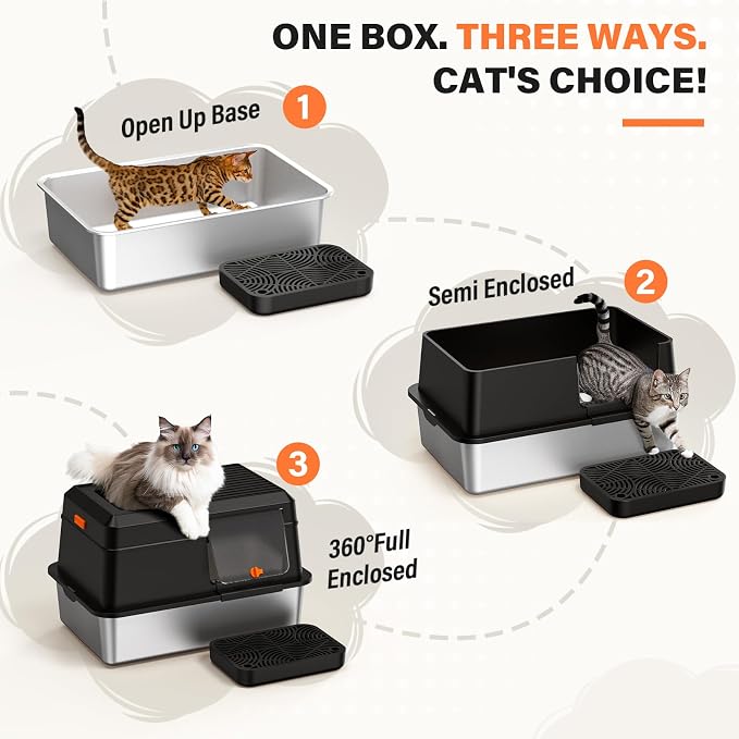 Removable Stainless Steel Cat Litter Box - Image 5