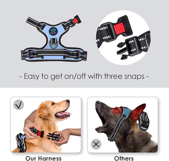 PHOEPET No Pull Dog Harness Reflective Adjustable Vest - Image 3