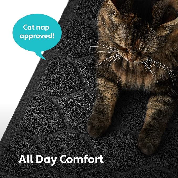 MIGHTY MONKEY Waterproof BPA Free Cat Litter Box Trapping Mat, Easy Clean Floors - Image 8
