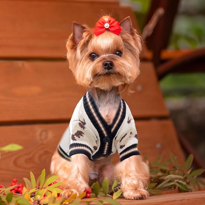 Small Dog Sweaters Cute Bear Dog Cardigans Clothes - Image 8