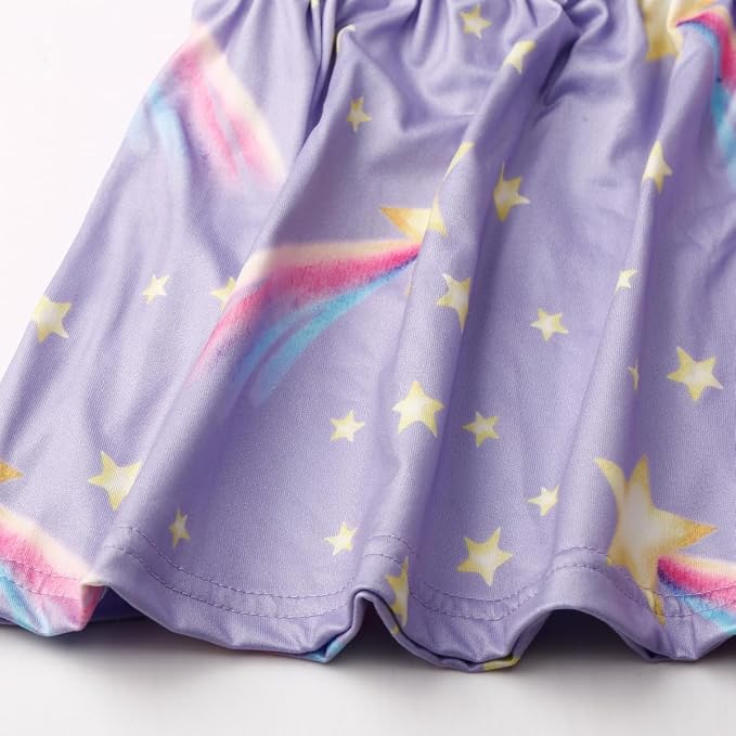 Akyzic Little Girl Skirt Outfit Two Piece Spring Summer Outfit Butterfly Dress - Image 5