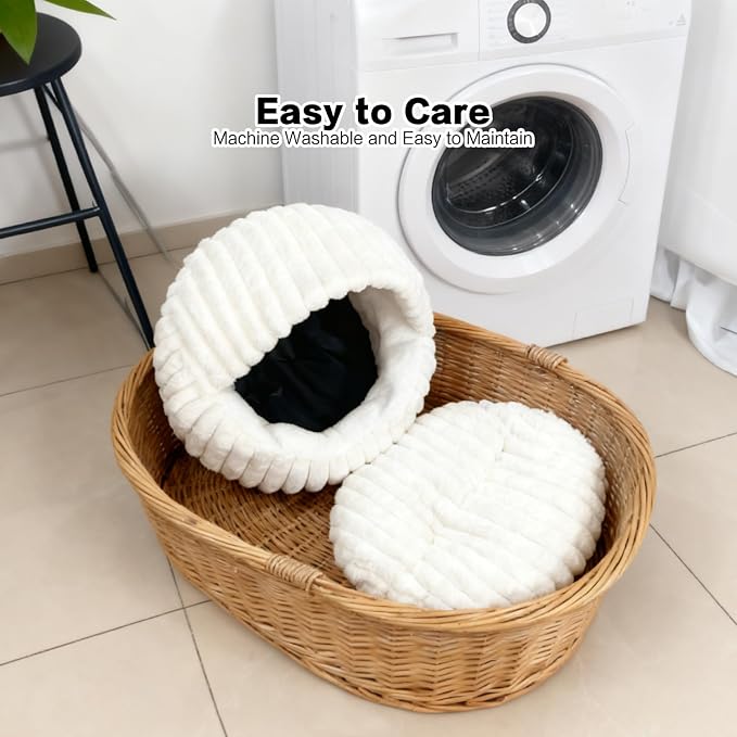 Hooded Cat Beds for Indoor Cats，Cozy Dog Cave Bed, Cozy Nook Dog Bed for Small - Image 6