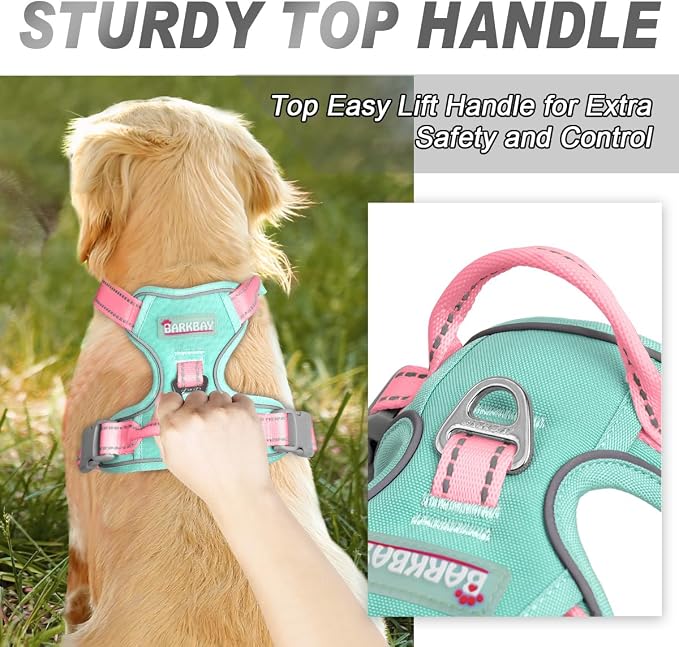 BARKBAY No Pull Dog Harness Front Clip Heavy Duty Reflective Easy Control Handle - Image 3