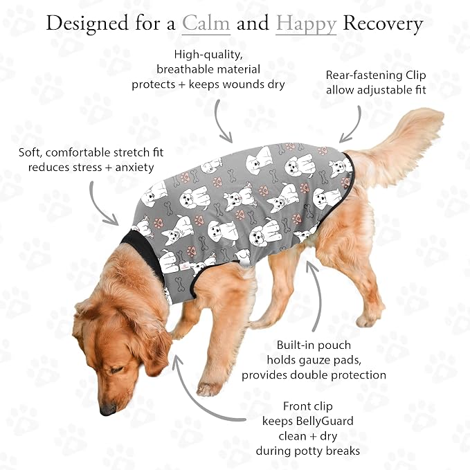 BellyGuard Dog Surgery Recovery Suit, Dog Onesie - Image 5