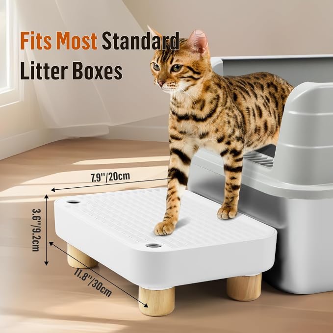 Cat Litter Box Step Ramp, Cat Litter Catcher Mat - Image 2