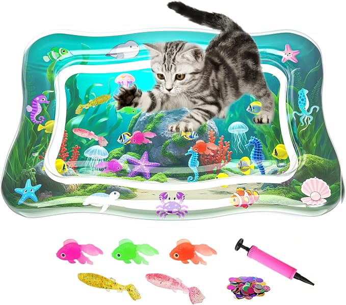 Interactive Cat Toy for Indoor Cats, Upgraded Cat Water Mat by PANRIO