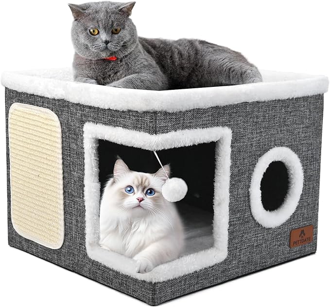 Cat Beds for Indoor Cats, Large Cat Cave Bed by Unknown