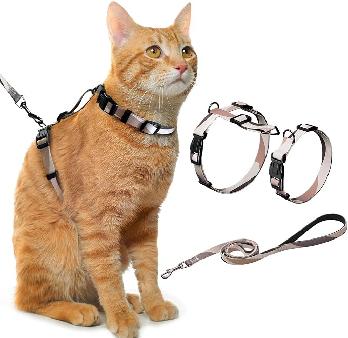 Hikiko Cat Harness and Leash Set Escape Proof Adjustable Walking Travel Soft by Hikiko