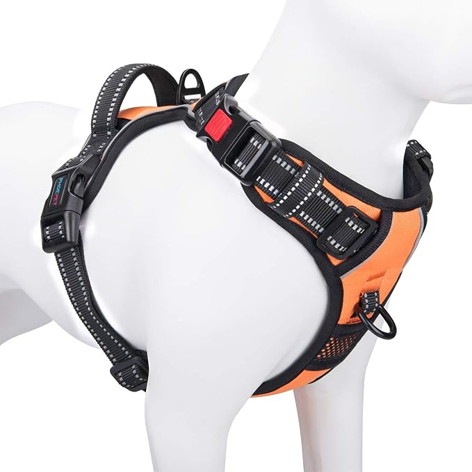 PHOEPET No Pull Dog Harnesses for Small Dogs Reflective Adjustable Front Clip by PHOEPET