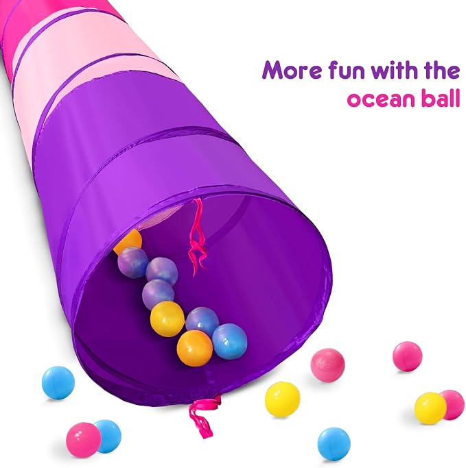 PigPigPen Kids Tunnel for Toddlers, Pop Up Play Tunnel Tent for Babies or Dogs - Image 4