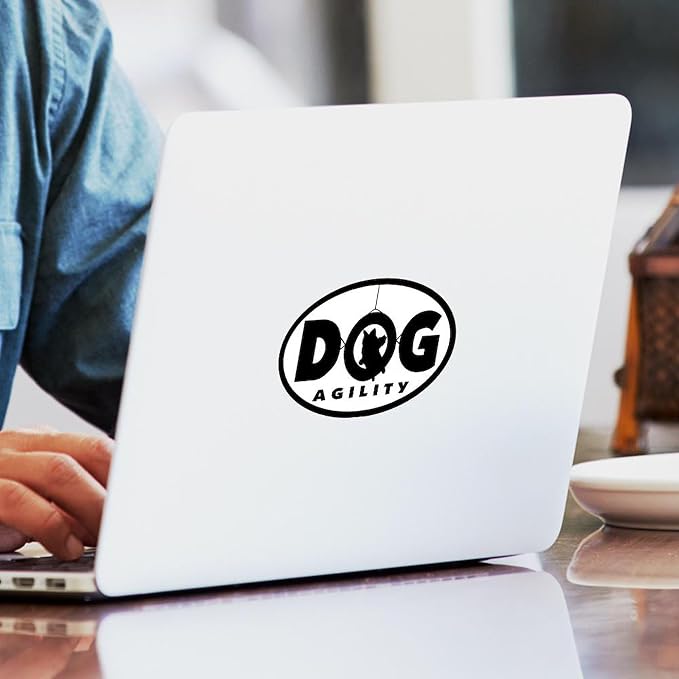 CafePress Tire Jump Dog Agility Oval Sticker Oval Car Bumper Sticker - Image 3