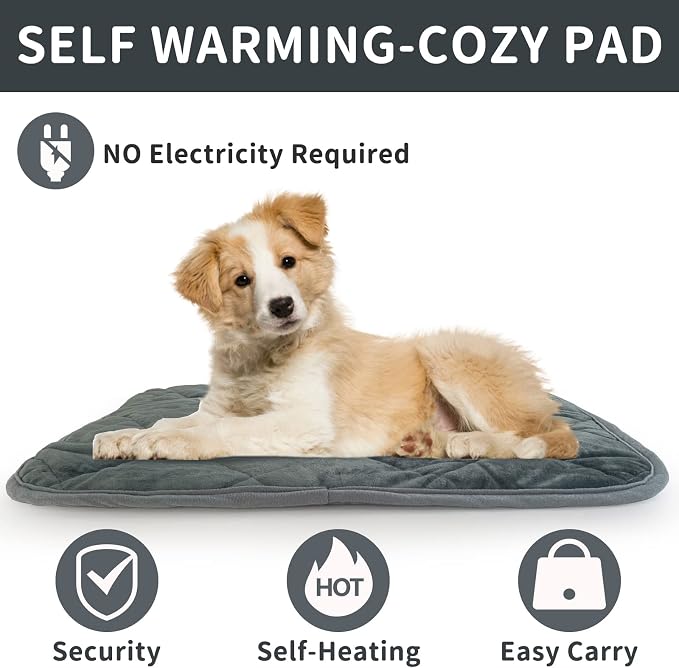 Self-Warming Cat Bed Indoor/Outdoor Super Soft Self Heating Pet Mat Washable - Image 2
