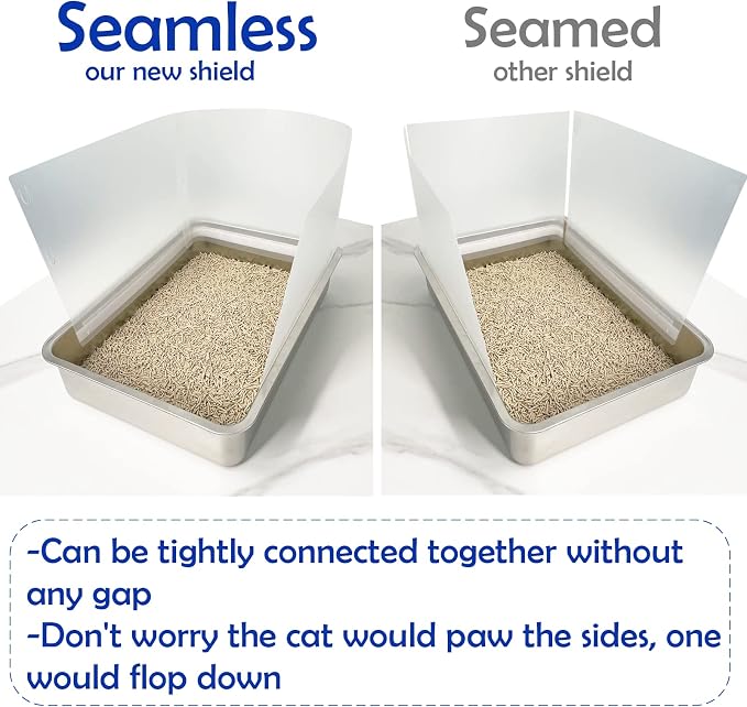 3 Pcs Large Size Connectable Cat Litter Box Pee Shields High Side Easy Cleaning - Image 5