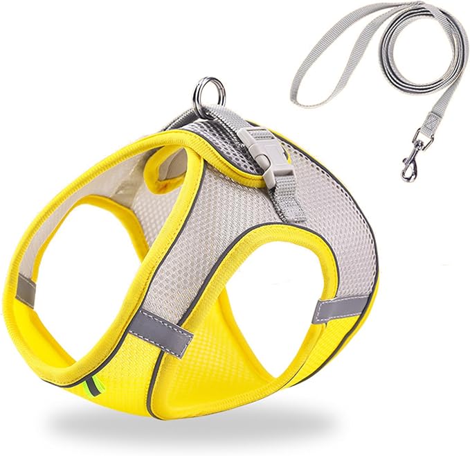 Cat Harness and Leash Set Soft Adjustable Escape Proof Cat Leash Breathable by Unknown