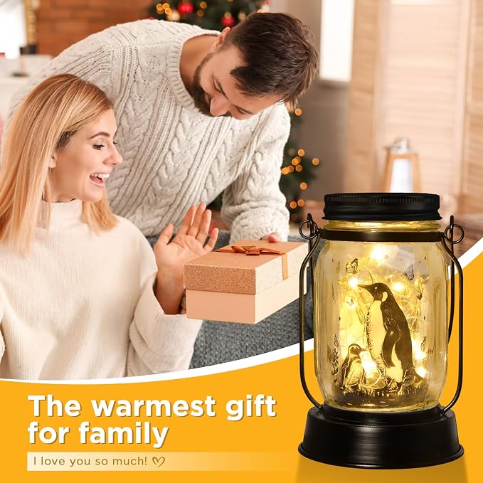 Penguin Gifts for Women/Men Penguin Solar Lanterns Mom Birthday Animal Lovers - Image 4
