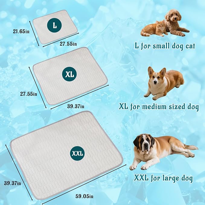 Cordless Cat Window Perch, Cats Dogs Hammock Cooling Mat, Summer Ice Silk Pad - Image 3