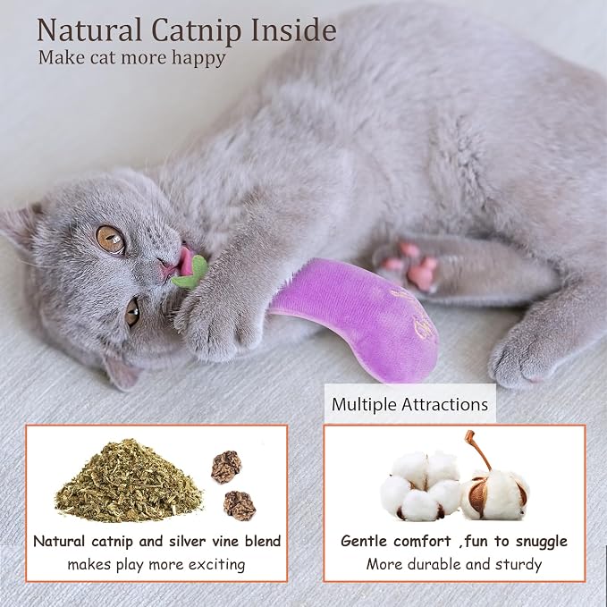 Catnip Cat Toys, 5 Pack, Plush Cat Nip Toys - Image 7