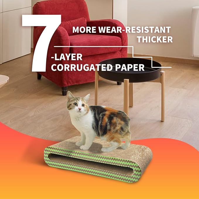 PAWISE Reversible Cat Scratcher Bed – Durable Cardboard Cat Scratch Pad & - Image 5
