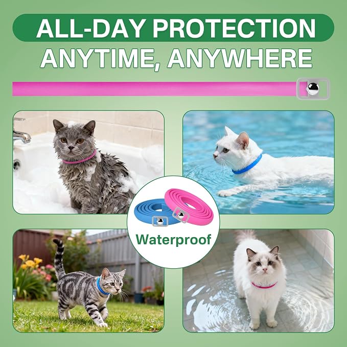 Flea Collar for Cats 4 Pack, Natural Cat Flea and Tick Prevention Collar - Image 9