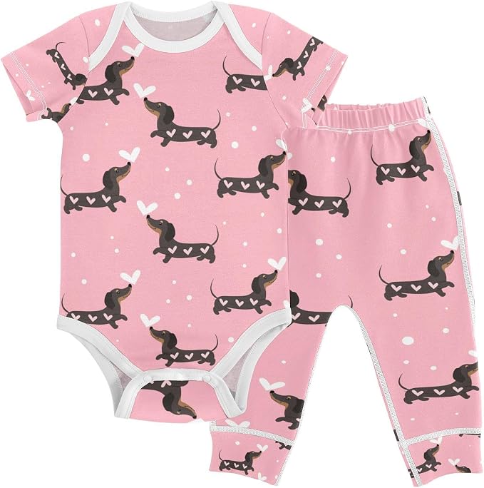 Baby Clothes Set Infant Bodysuits Pants Sets 0-24M by KICPOAY
