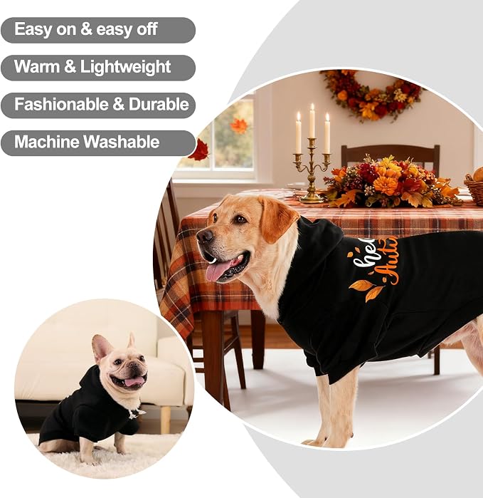 EXPAWLORER Fall Dog Hoodie-Soft and Warm Dog Sweaters, Pet Clothes Autumn - Image 6