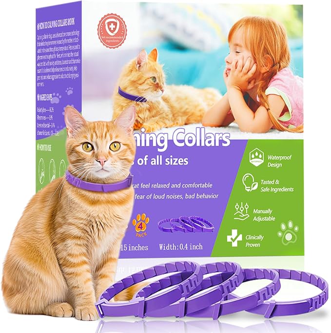 Calming Collar for Cats | Calming Cat Collars Adjustable Soother Anxiety Relief by Unknown