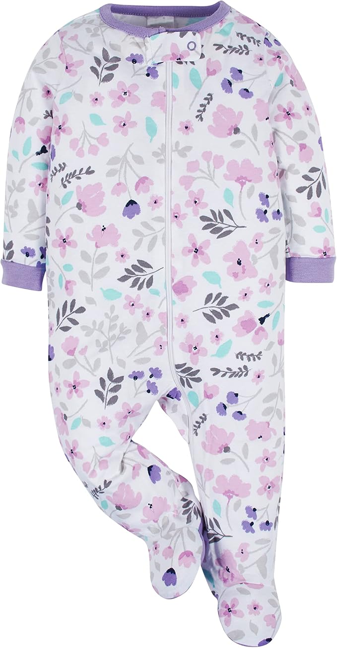 Onesies Brand Baby Girls' 4-pack Sleep 'N Play Footies Multi Pack - Image 4