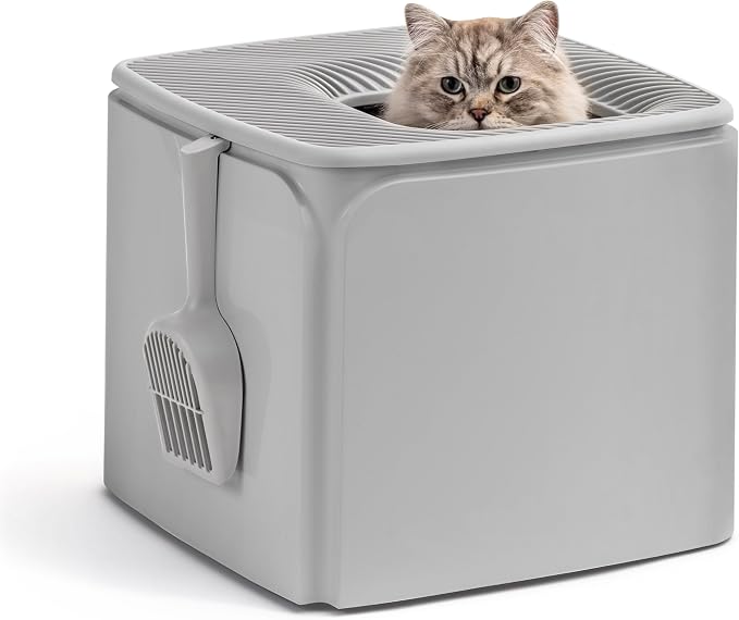 IRIS USA Cat Litter Box Top Entry by IRISUSA