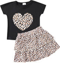Akyzic Little Girl Skirt Outfit Two Piece Spring Summer Outfit Butterfly Dress by Akyzic