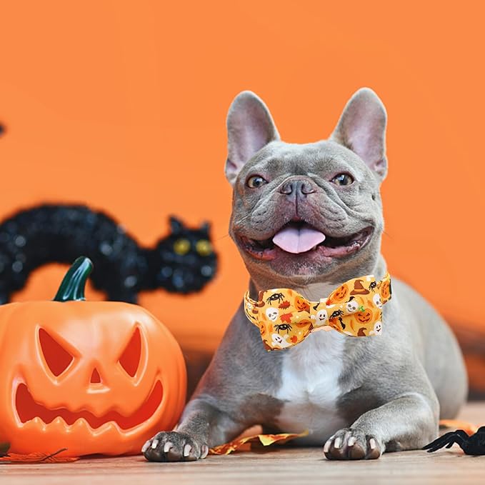Halloween Dog Collar, Pet Collar Bow Fall Puppy Collar Girl Boy Holiday Pet - Image 5