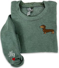 Customized Dachshund Crewneck, Custom Dog Pullover, Personalized Sausage Dog by Lullbabymall
