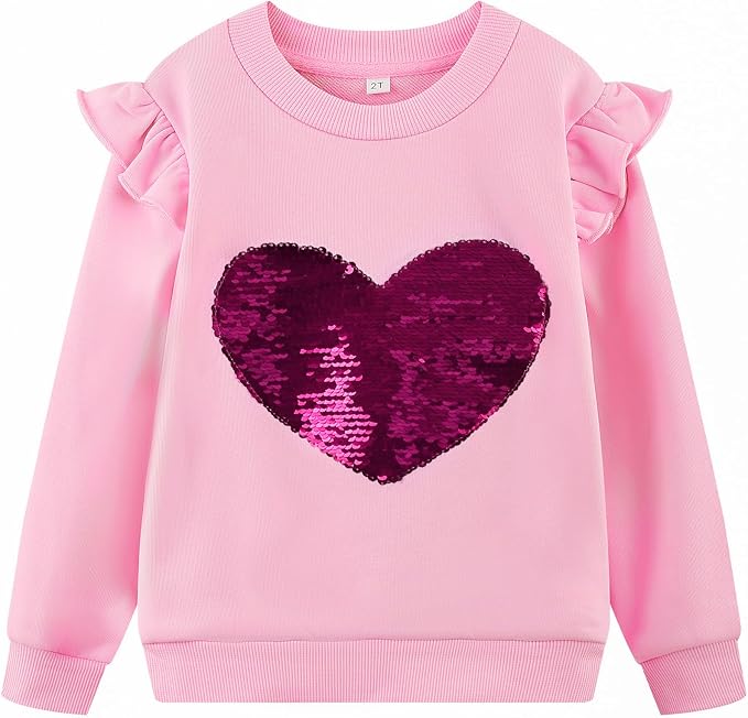 RETSUGO Toddler Baby Girls Sweatshirts Casual Pullover Crewneck Winter Long by RETSUGO