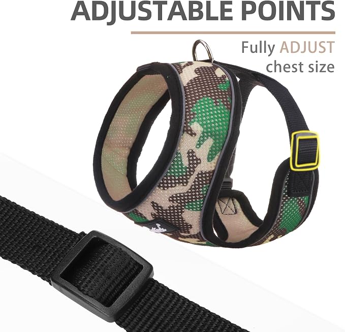 PUPTECK Soft Mesh Dog Harness and Leash Set Pet Puppy Cat Comfort Padded Vest - Image 3